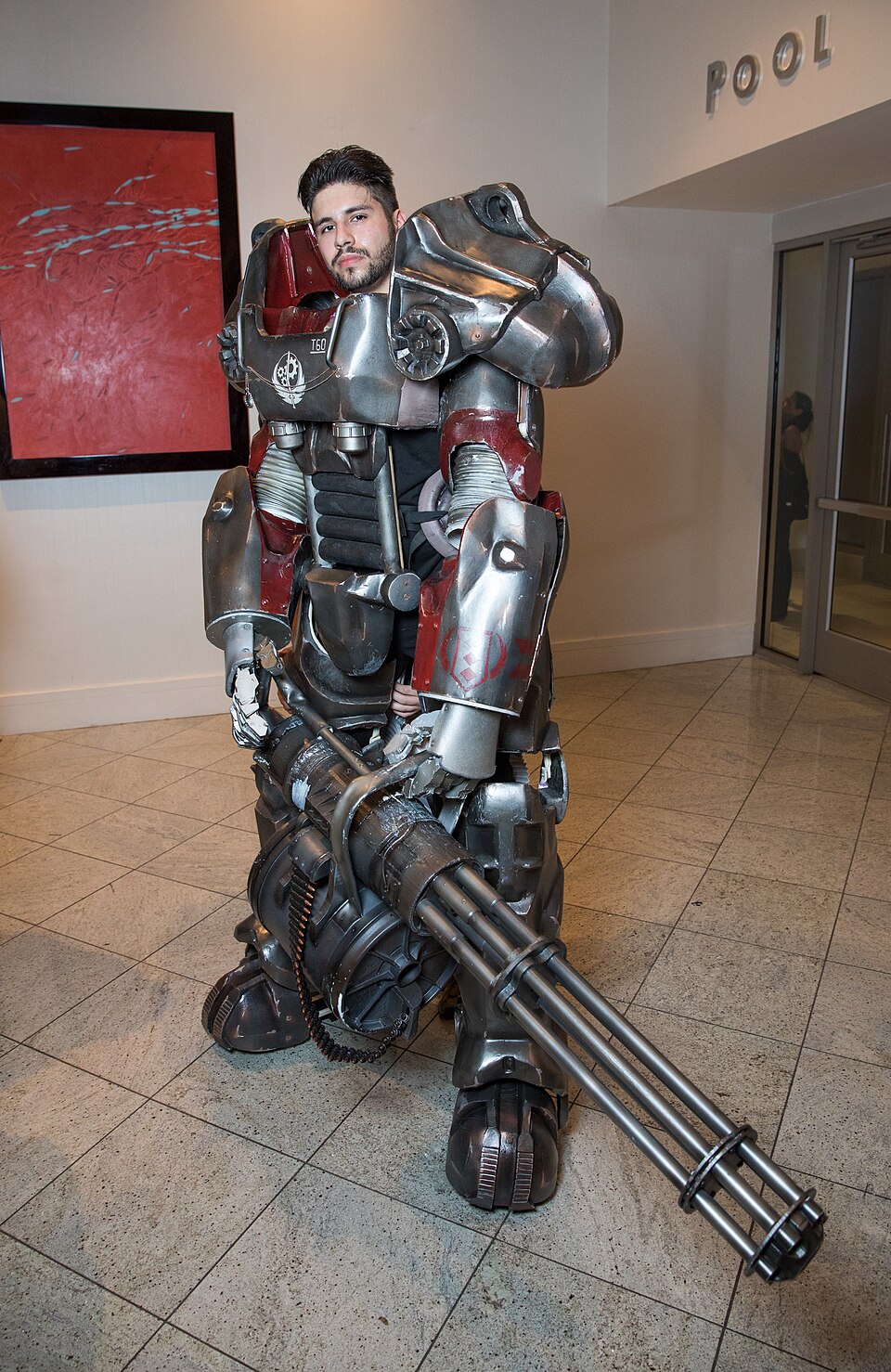 Fallout Power Armor costume photographed at a fan convention