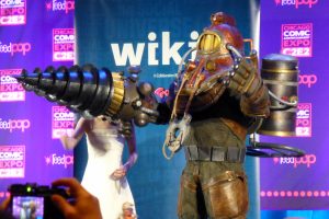 BioShock's Big Daddy costume photographed at a fan convention