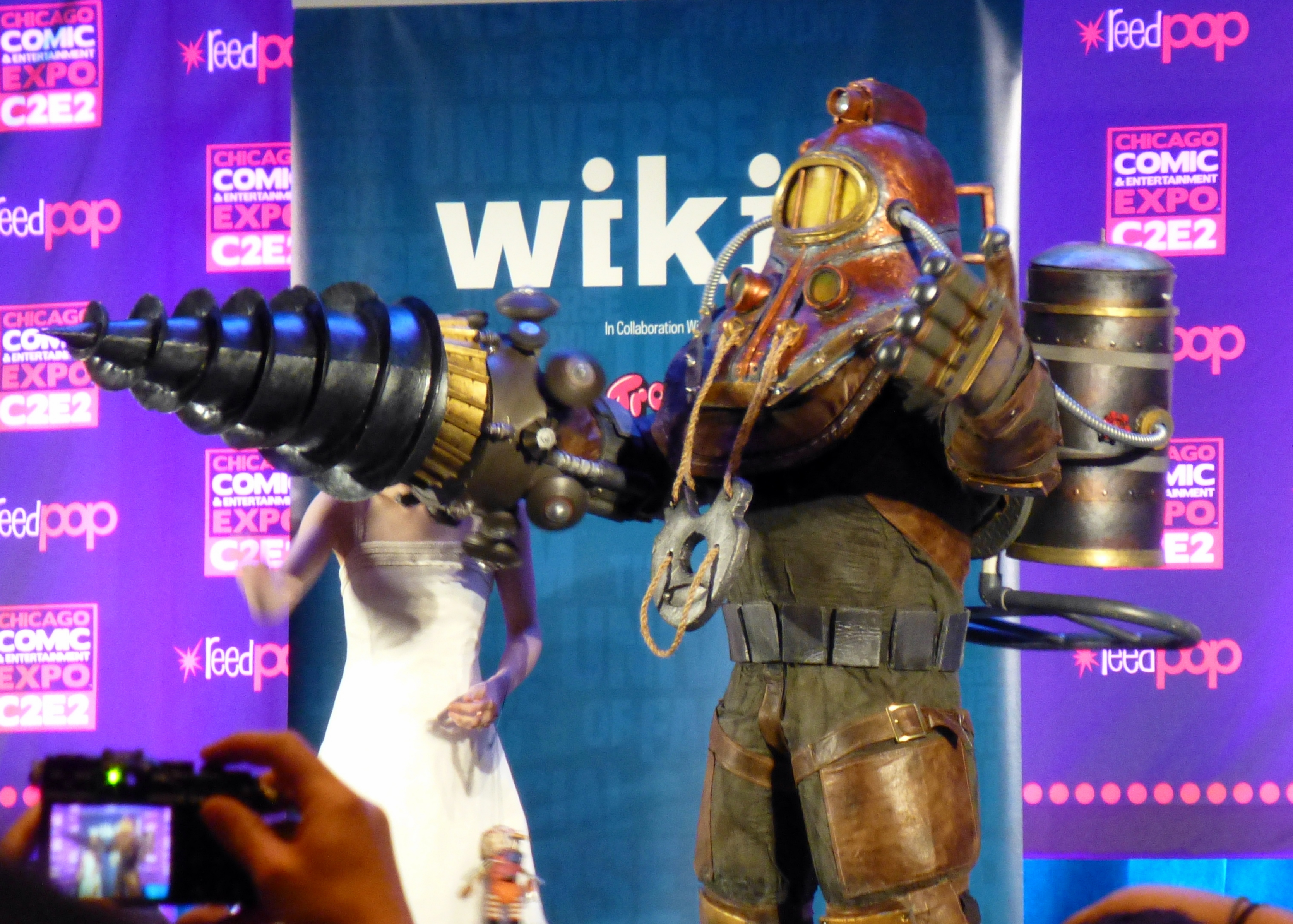 BioShock's Big Daddy costume photographed at a fan convention