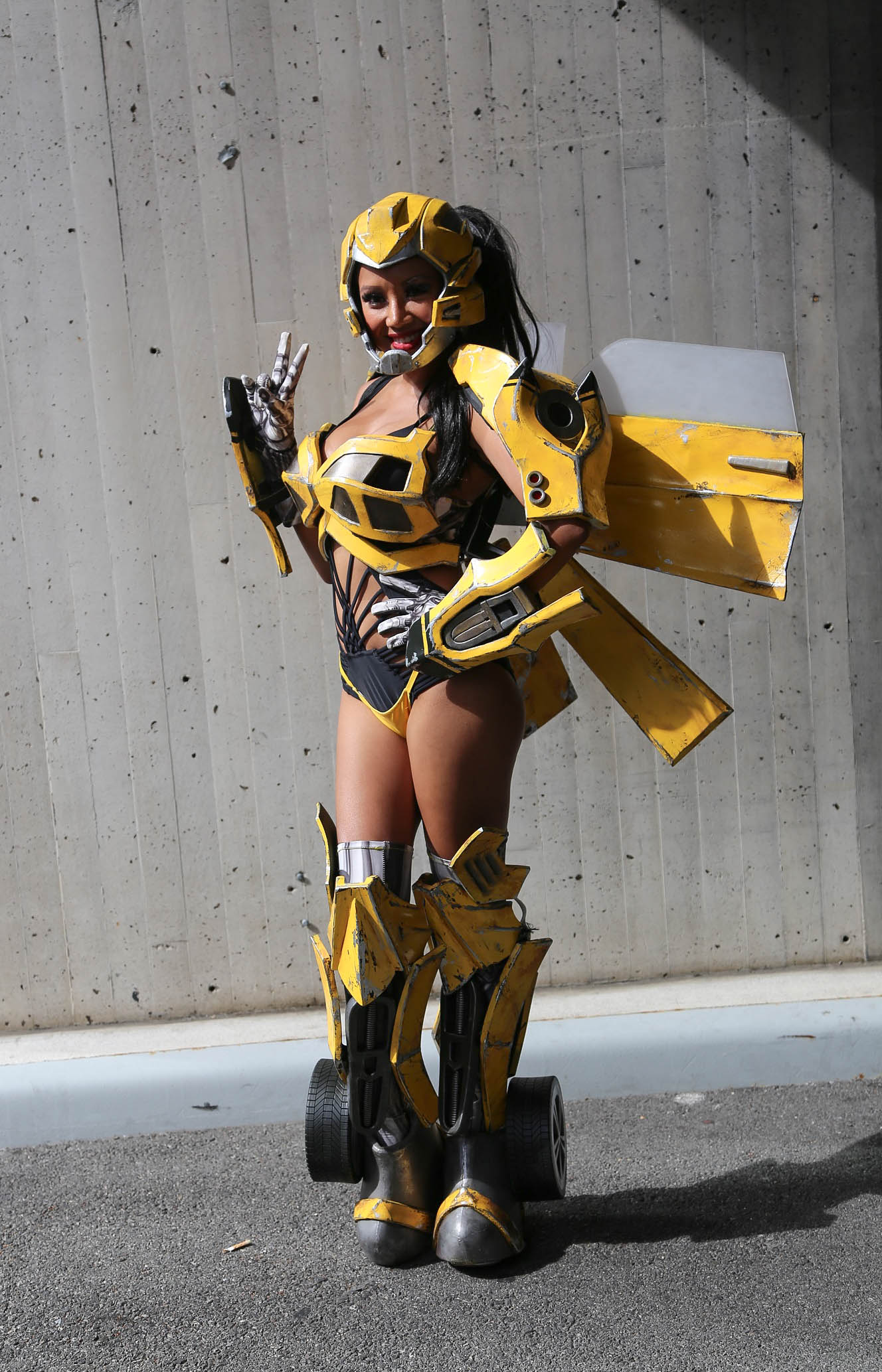 Bumblebee costume photographed at a fan convention